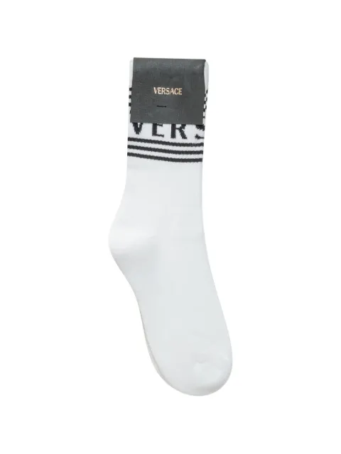 Versace Kids striped-detail socks