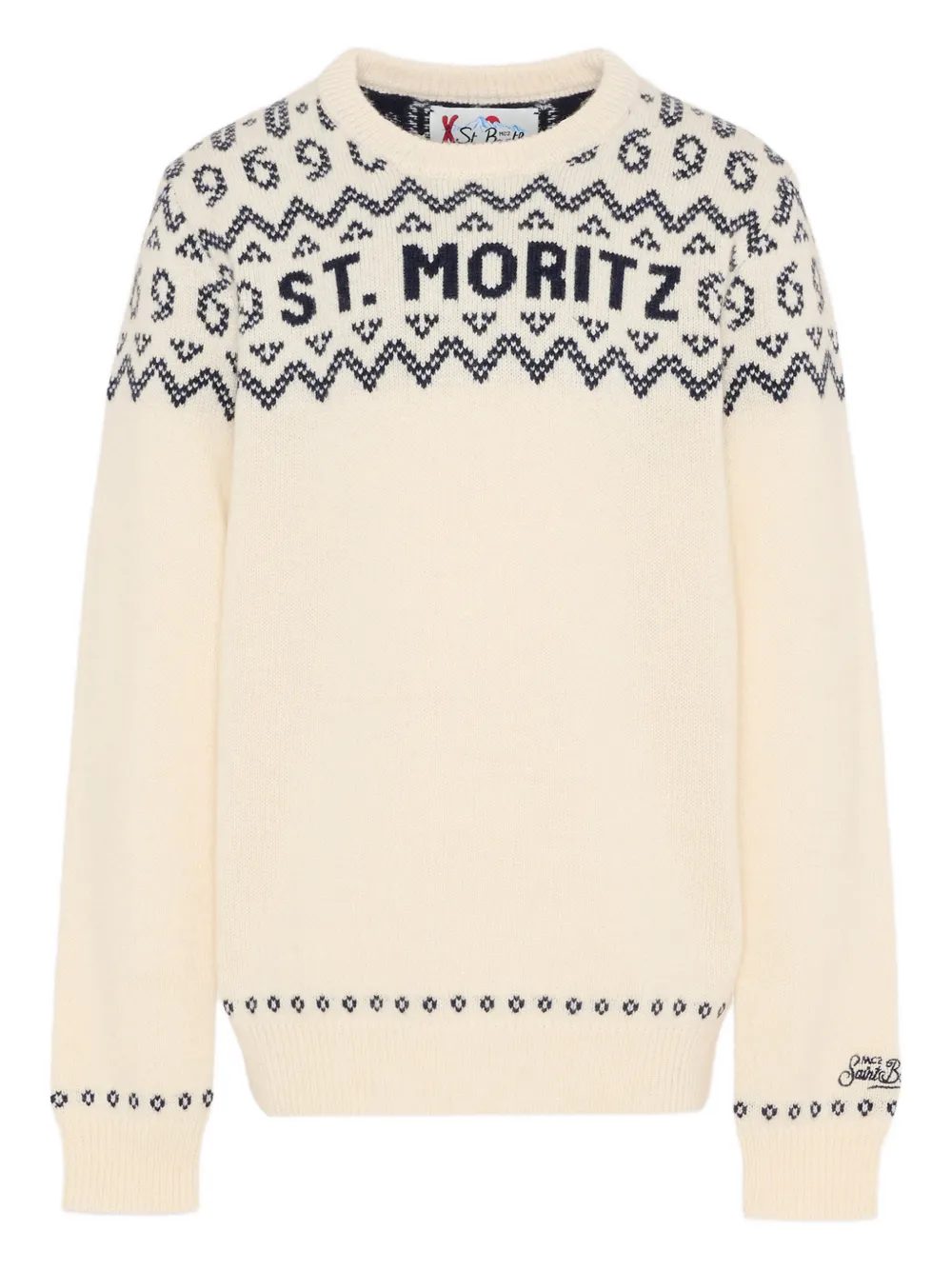 MC2 Saint Barth Kids pattern knitted sweater - Bianco