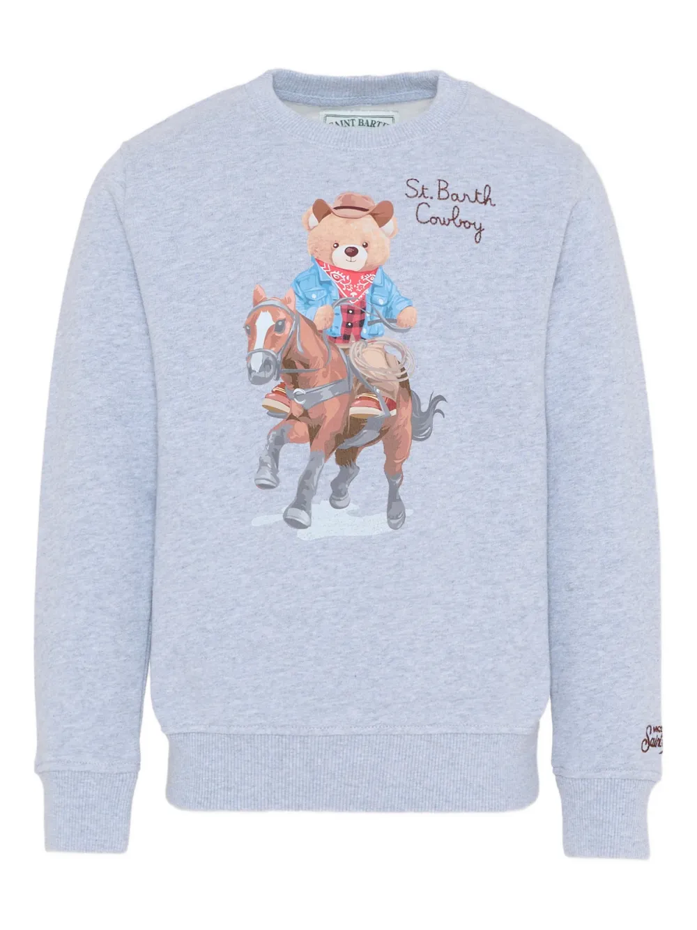 MC2 Saint Barth Kids bear-graphic sweatshirt - Grigio