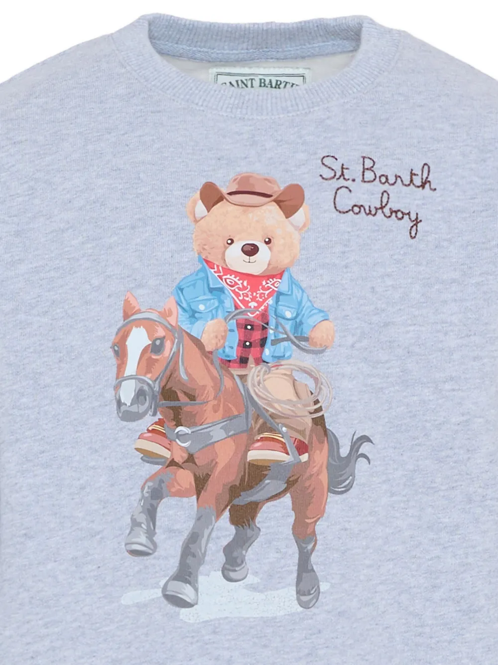 MC2 Saint Barth Kids Sweater met grafische print Grijs