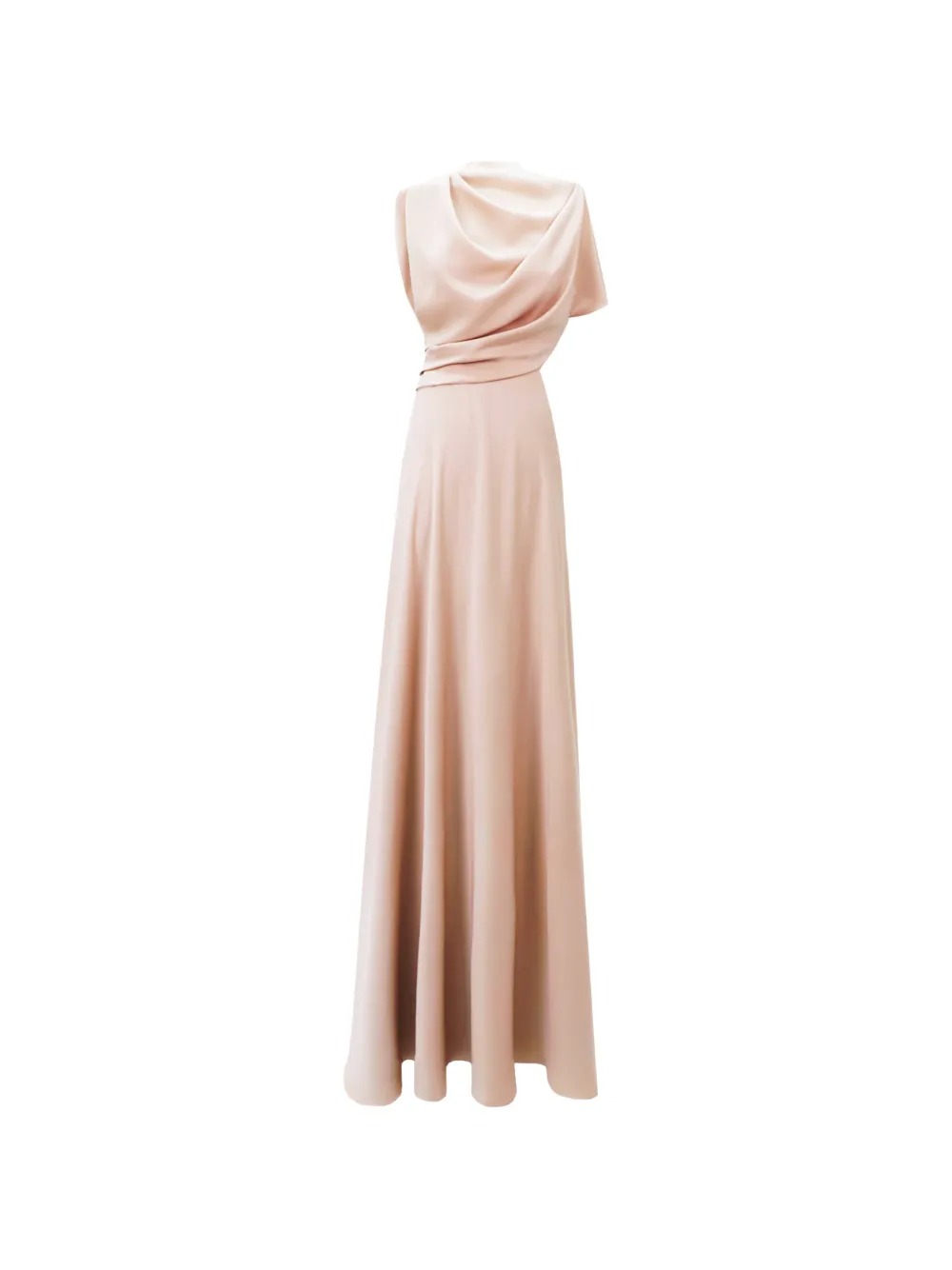Gemy Maalouf draped cut-out gown - Neutrals