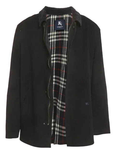 Burberry Pre-Owned corduroy-collar coat