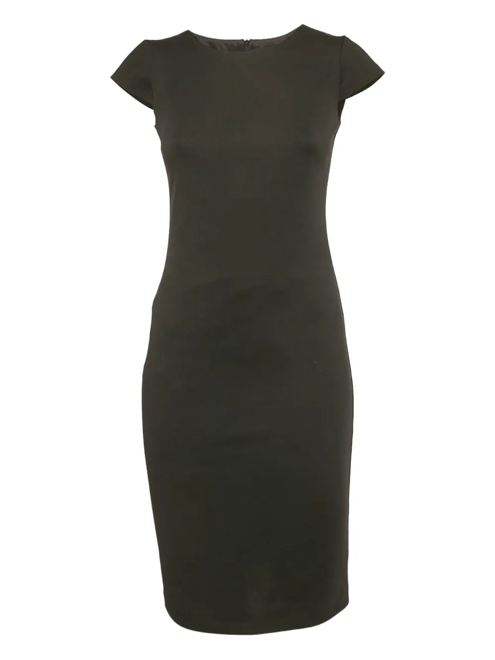 Veronica Virta crepe short-sleeved midi dress | negro | Image 1