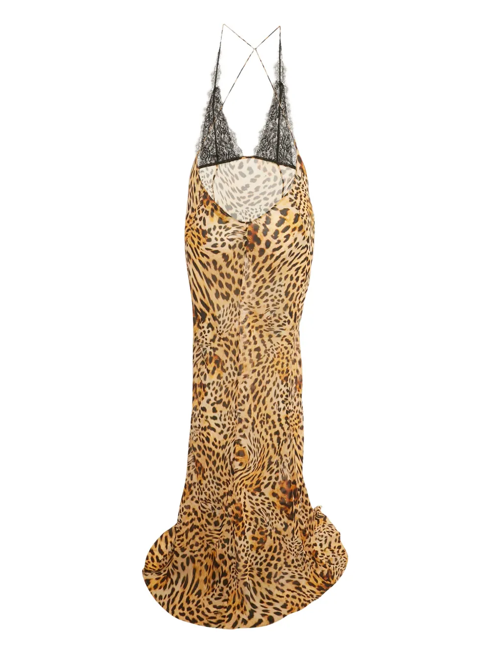 RAT & BOA Akima lace animal-print maxi dress - Bruin