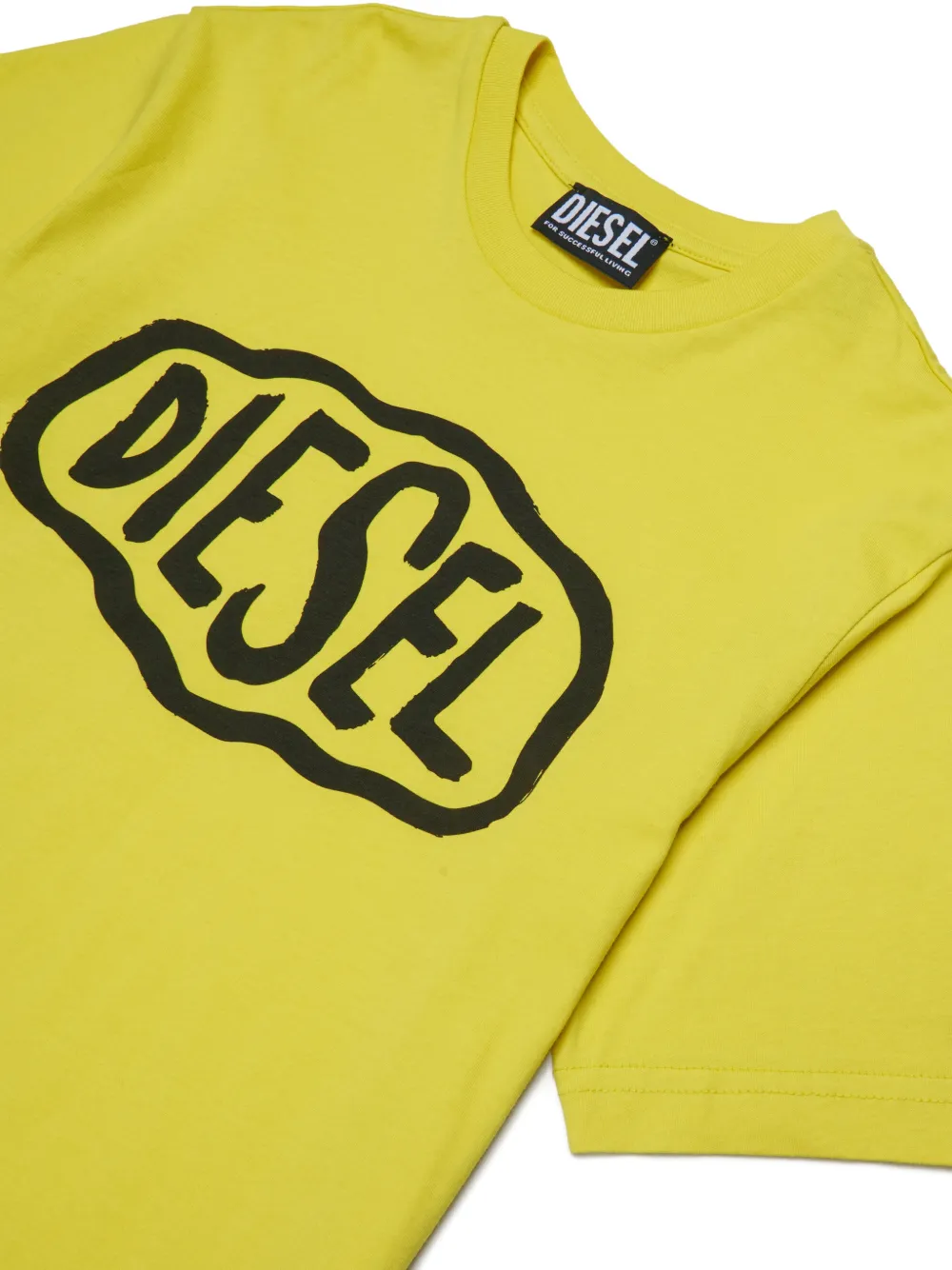 Diesel Kids T-shirt met logo Geel