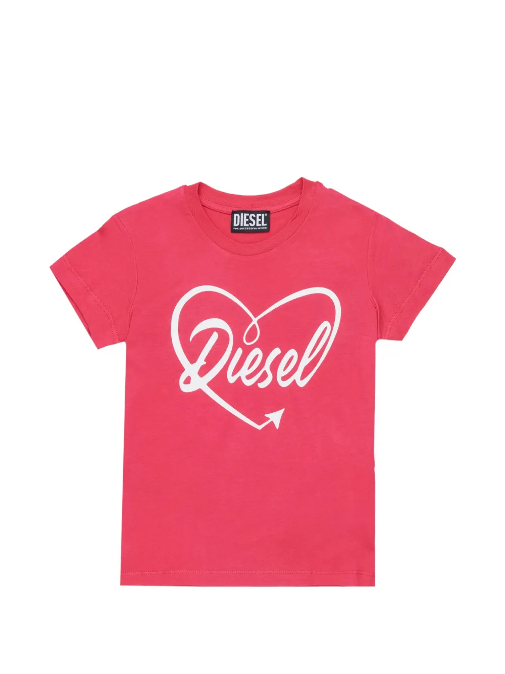 Diesel Kids T-shirt con grafica a cuori - Rosa