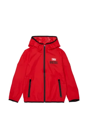 Moncler Enfant リバーシブル フーデッドジャケット | レッド 
