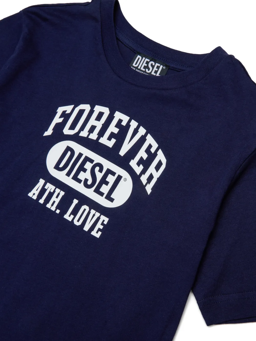 Diesel Kids T-shirt met ronde hals Blauw