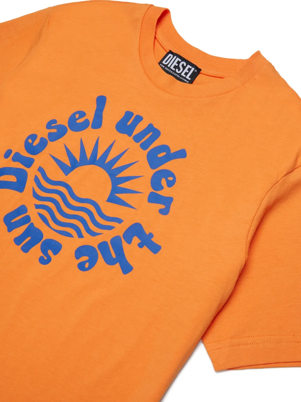 Diesel Kids Grafisch T-shirt Oranje