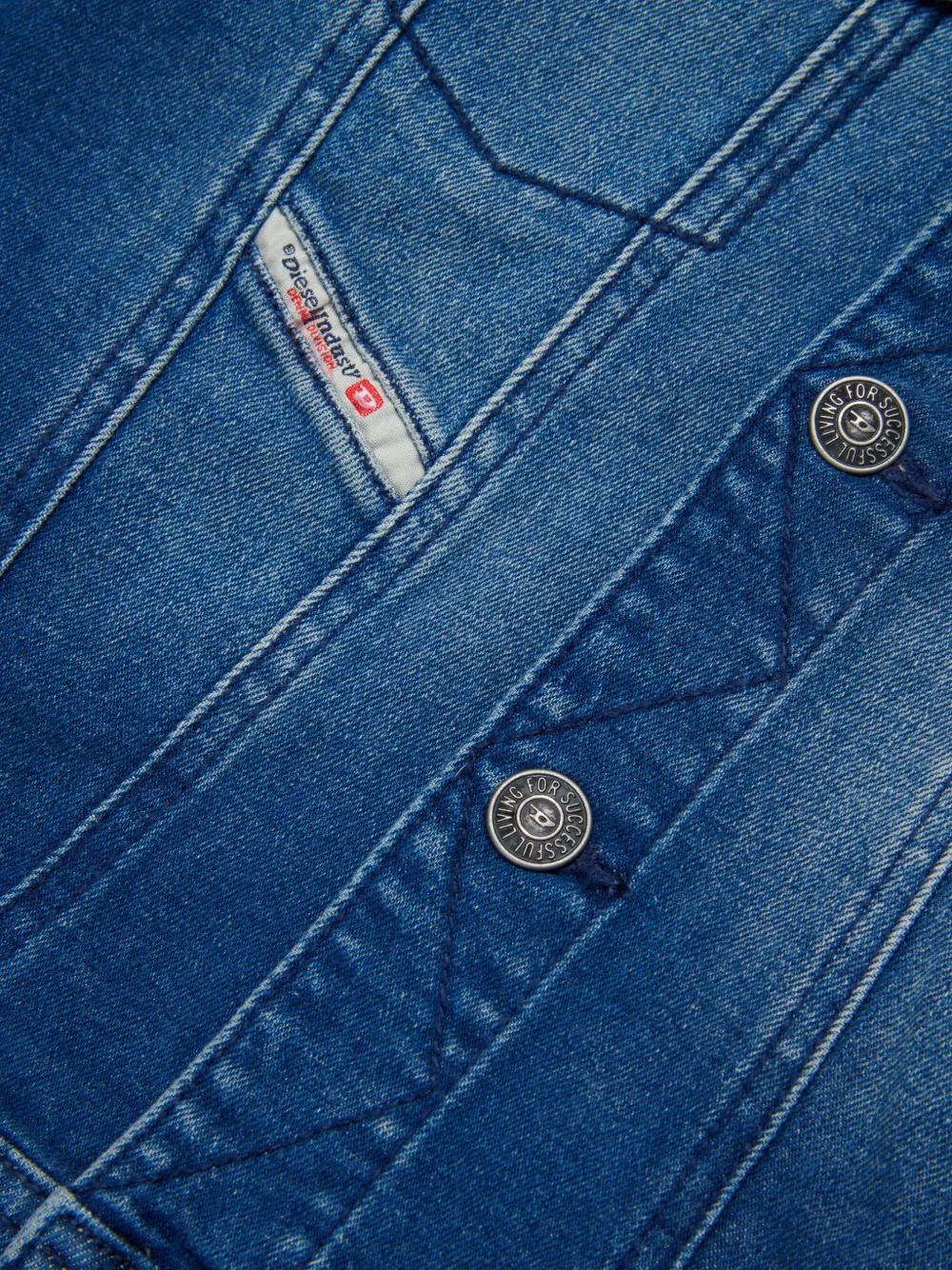 Diesel Kids Katoenen jack met knopen Blauw