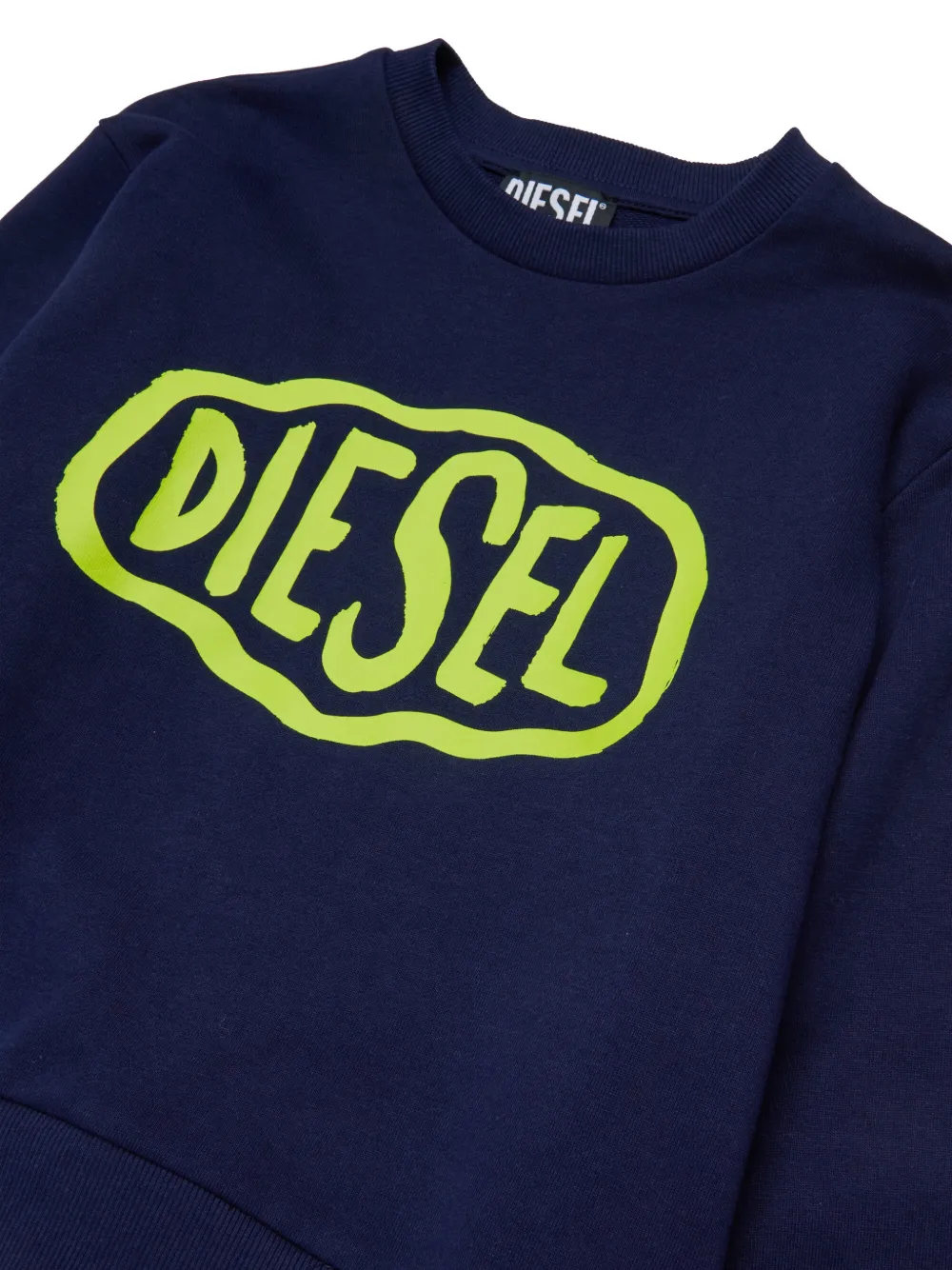 Diesel Kids Sweater met logoprint Blauw