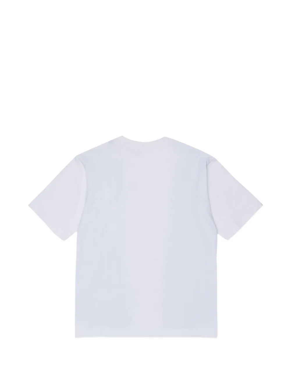Diesel Kids T-shirt met denim-print Wit