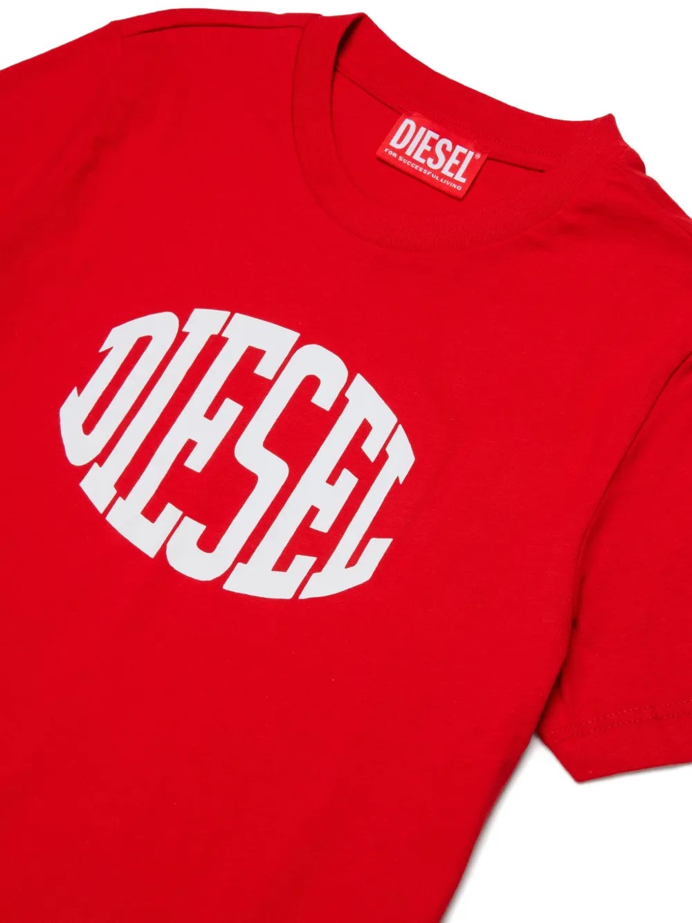 Diesel Kids T-shirt met logoprint Rood