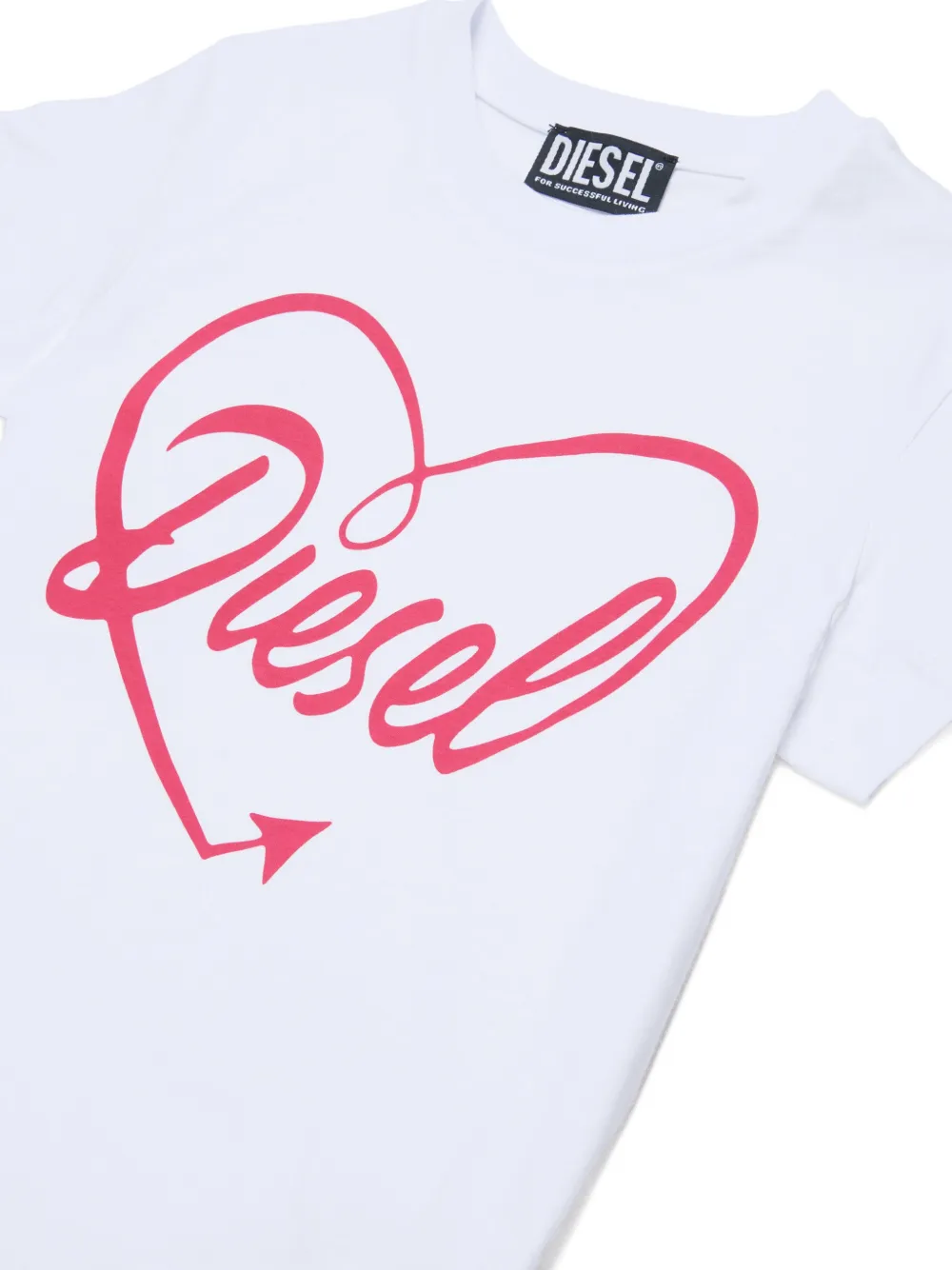 Diesel Kids T-shirt met logoprint Wit