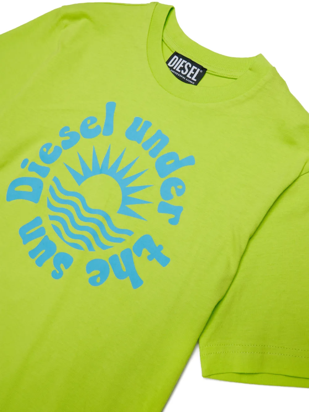 Diesel Kids T-shirt met print Groen