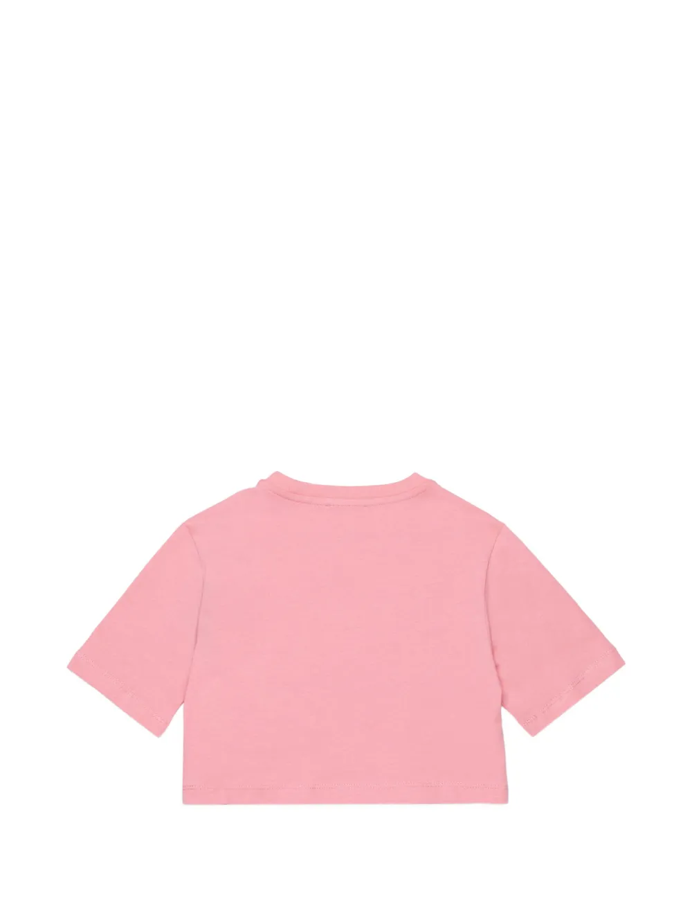 Diesel Kids T-shirt met harten en logo Roze