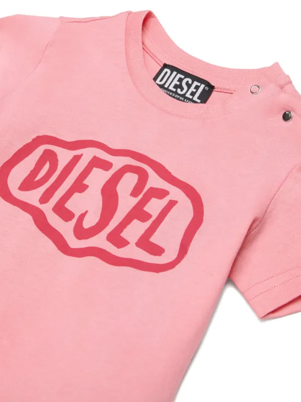 Diesel Kids Logo T-shirt | Pink | FARFETCH