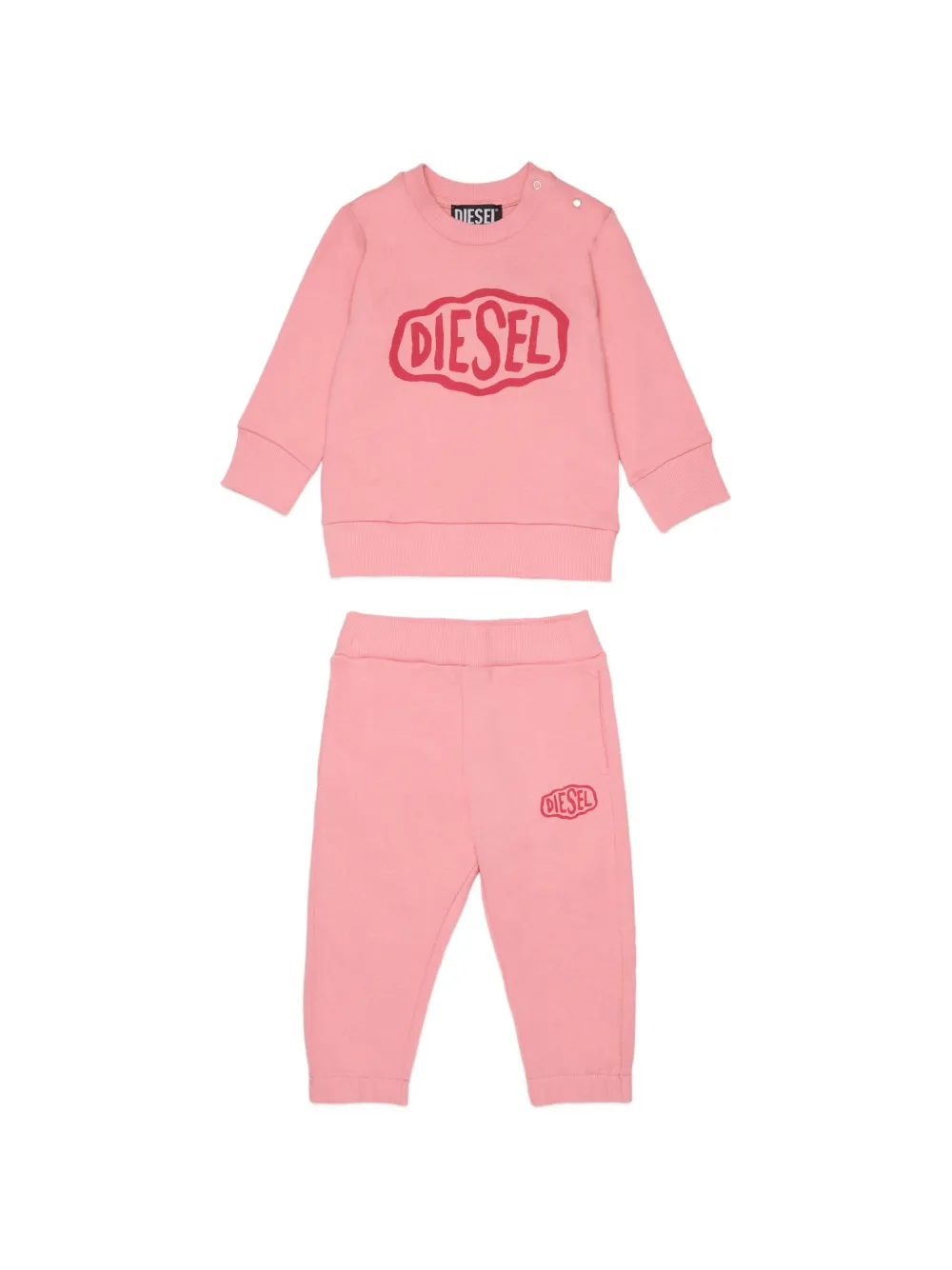 Diesel Kids Tuta sportiva con logo - Rosa