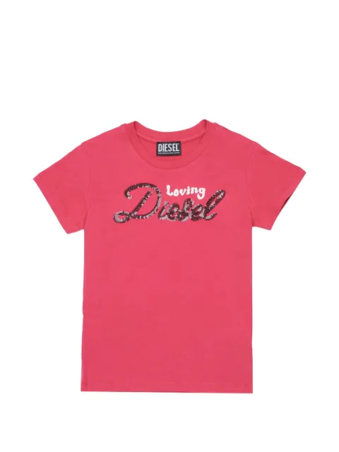 Diesel Kids playera con lentejuelas
