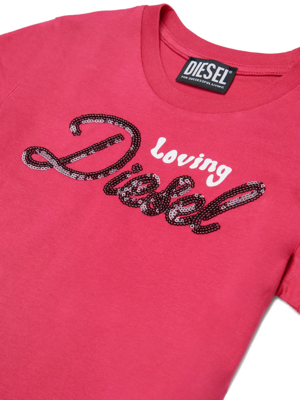  Diesel Kids Sequin T-shirt - Pink 