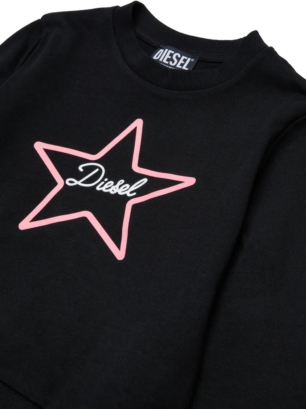 Diesel Kids Sistatop sweater met grafische print Zwart