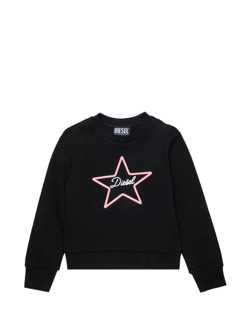 Diesel Kids star graphic SISTAOP sweatshirt - Black