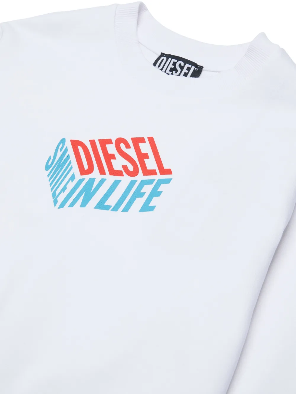  Diesel Kids Sweat à Logo Sacubop - Blanc 