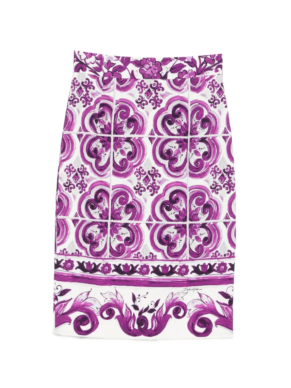 Dolce & Gabbana floral-pattern skirt - Bianco