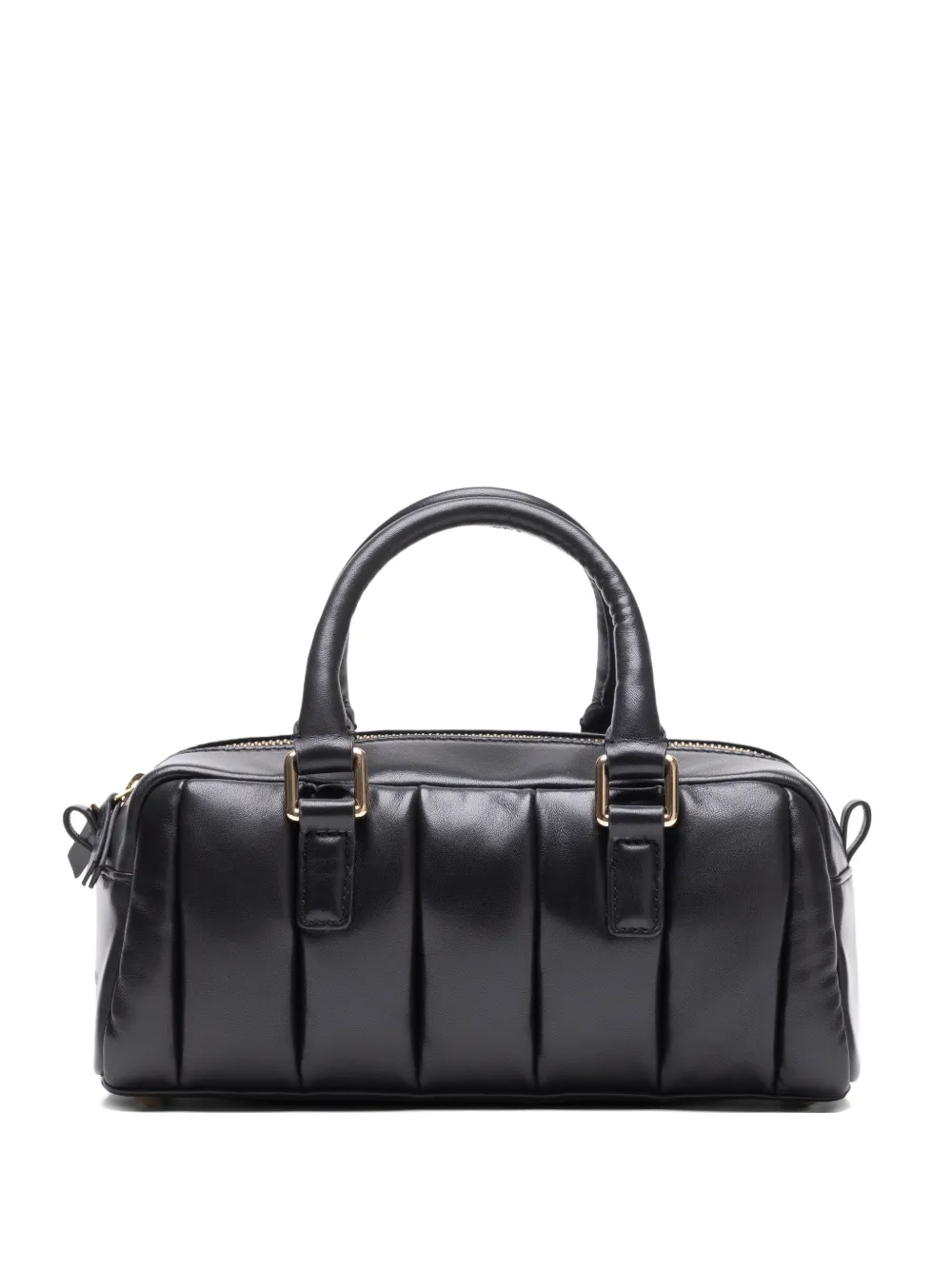 STAND STUDIO mini Jemima quilted-effect leather shoulder bag - Black