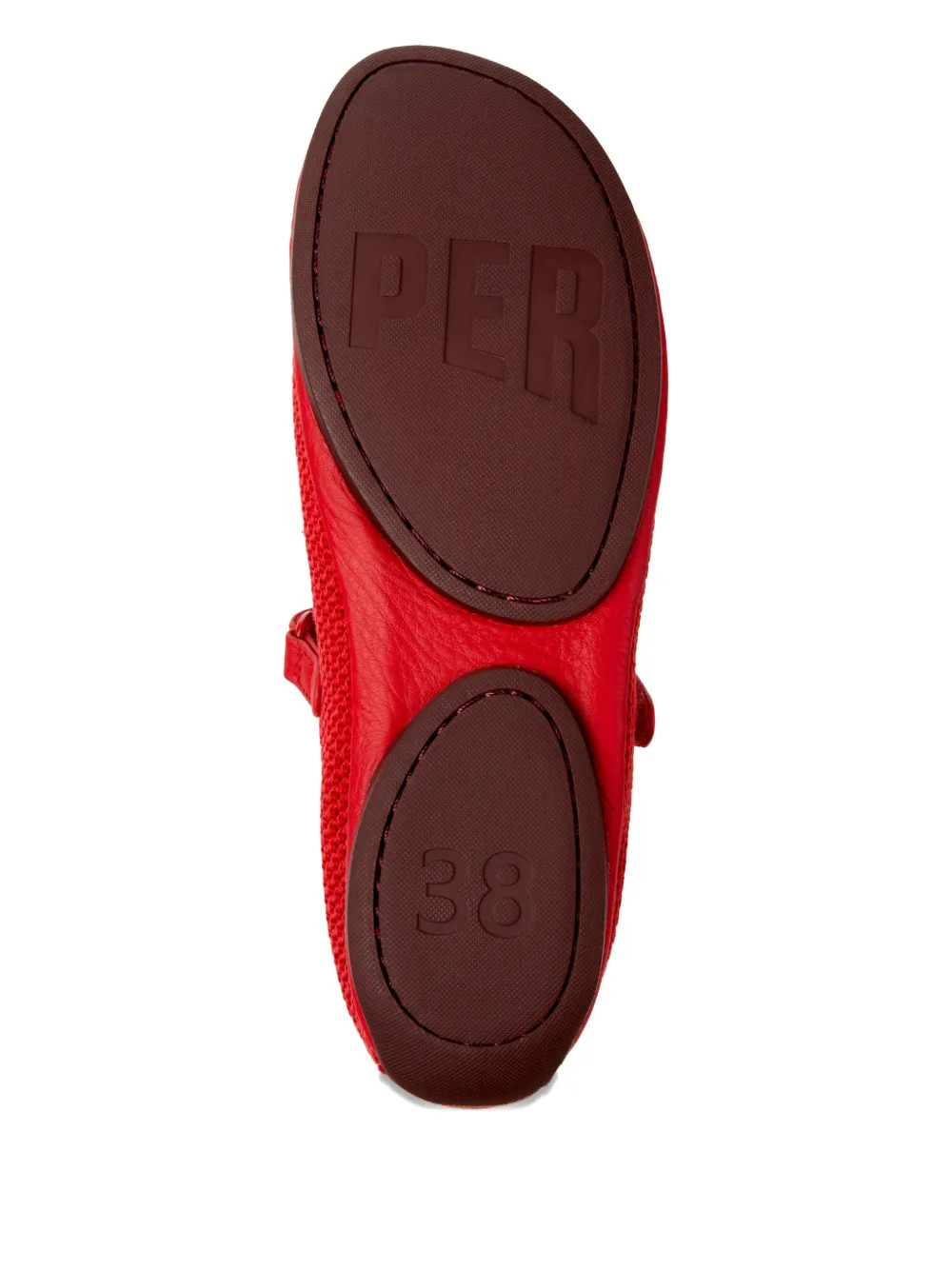 Camper Right Nina ballerina's met bandjes Rood