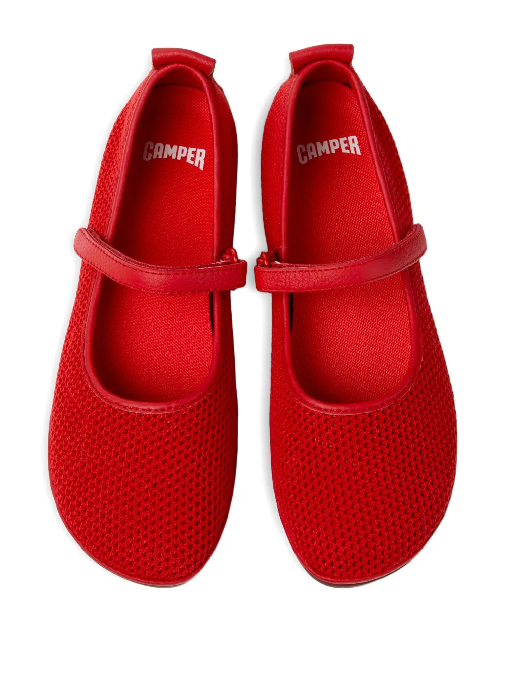 Camper Right Nina ballerina's met bandjes Rood