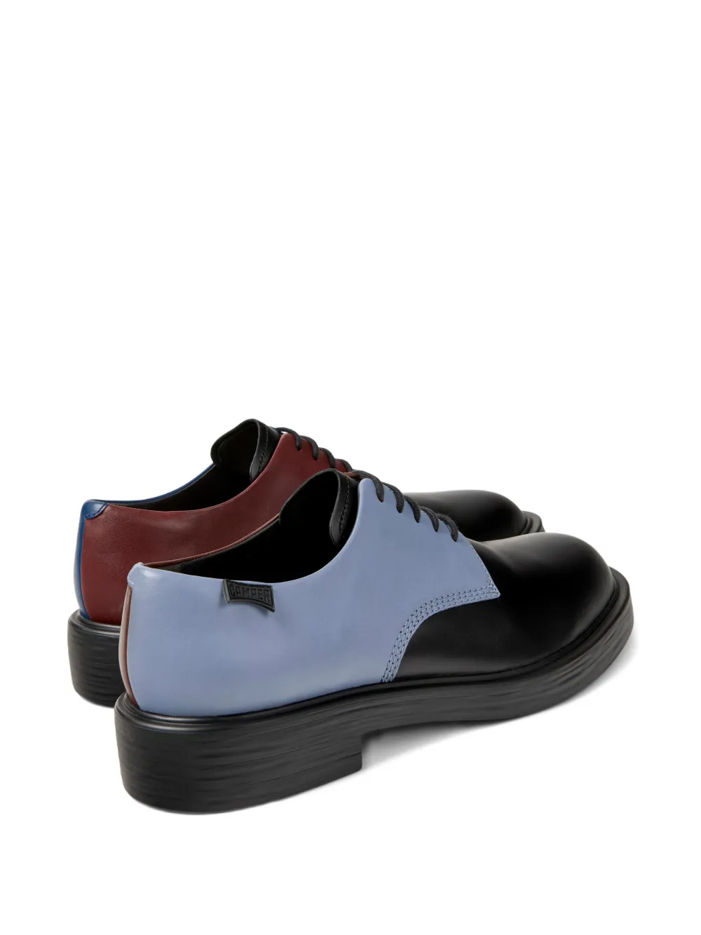 Camper Twins leren derby schoenen met colourblocking Zwart