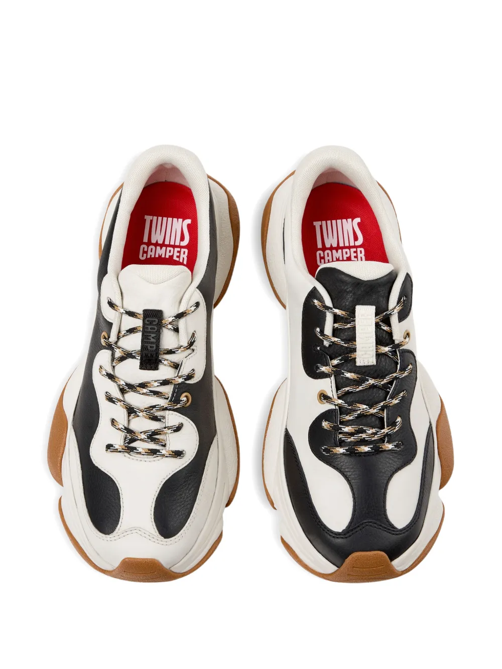 Camper Twins leren sneakers Zwart