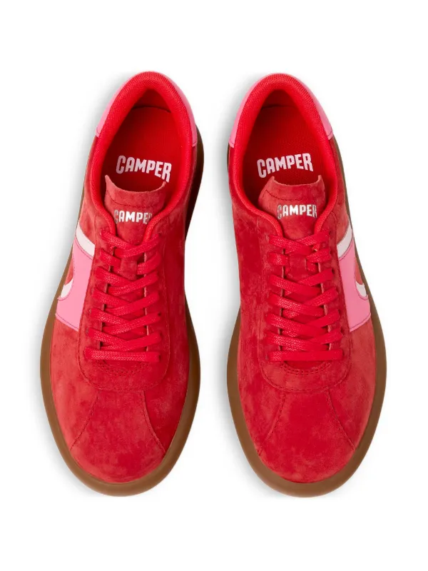 Camper Pelotas Soller Stripe Leather Sneakers | Red | FARFETCH
