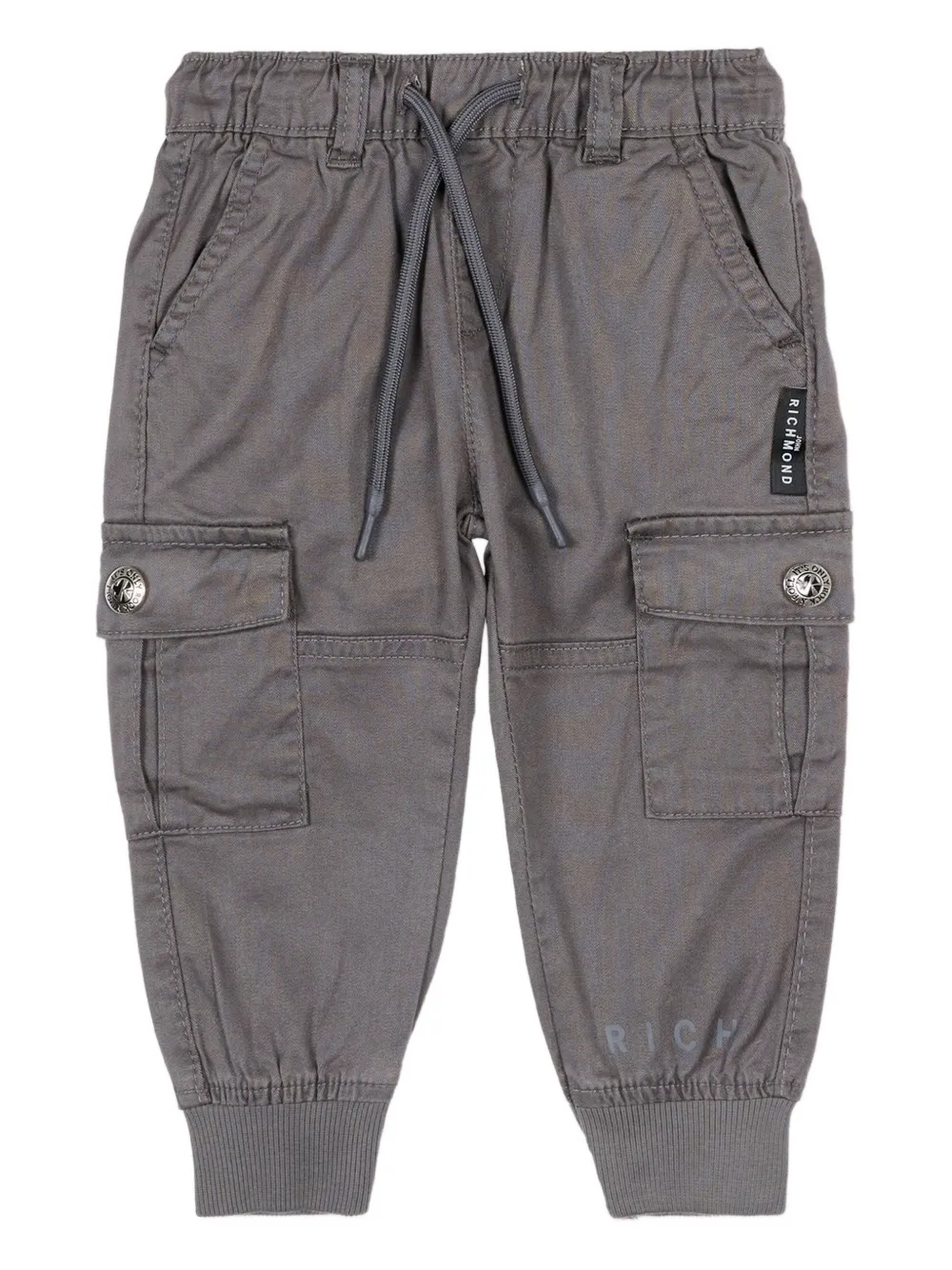 John Richmond Junior drawstring cargo pants - Grigio