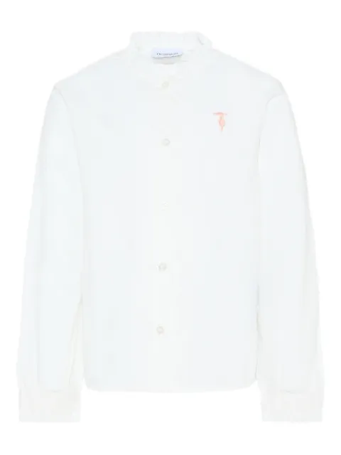 TRUSSARDI JUNIOR ruffled long-sleeve top