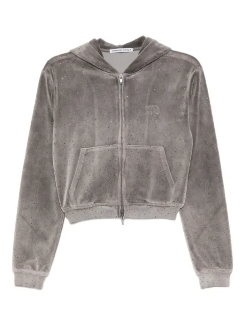 Alexander Wang hoodie con detalles de cristal 