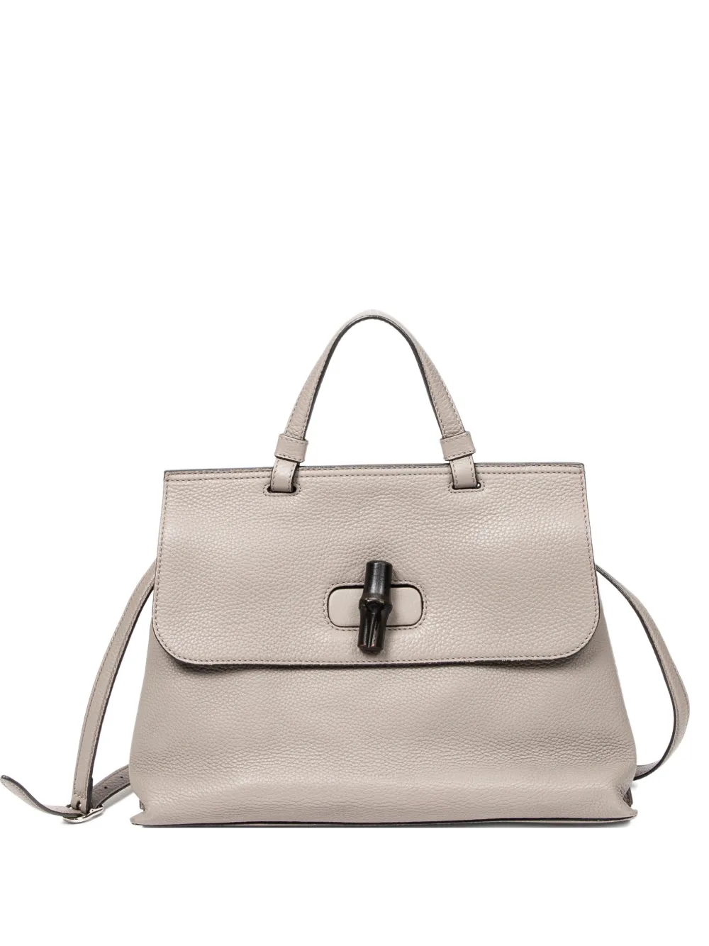 Gucci Pre-Owned leather flap bag - Grigio