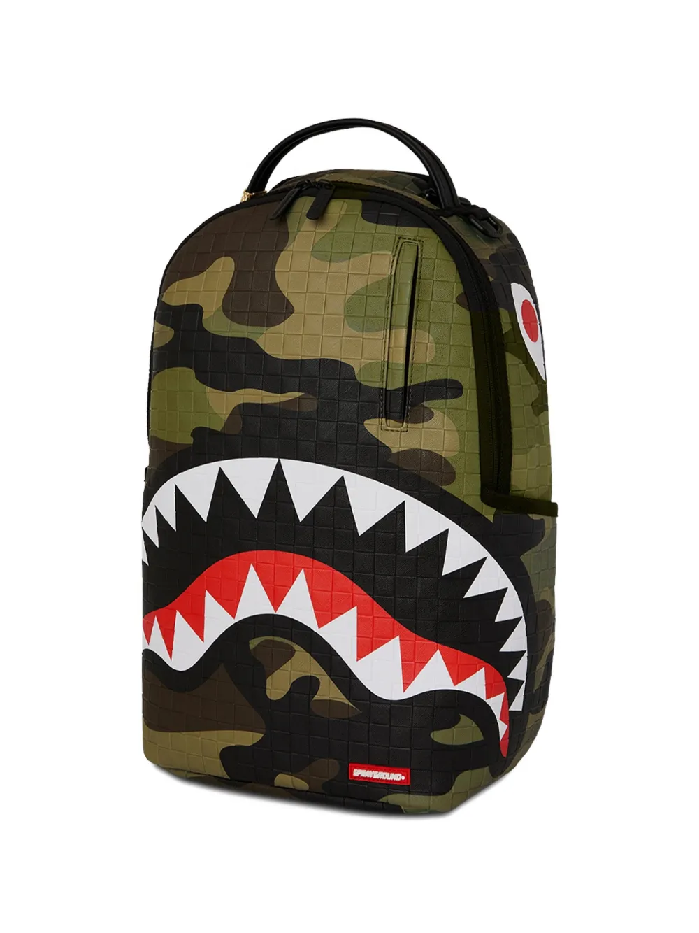  Sprayground Kid Woodland Camo Check Backpack - Green 