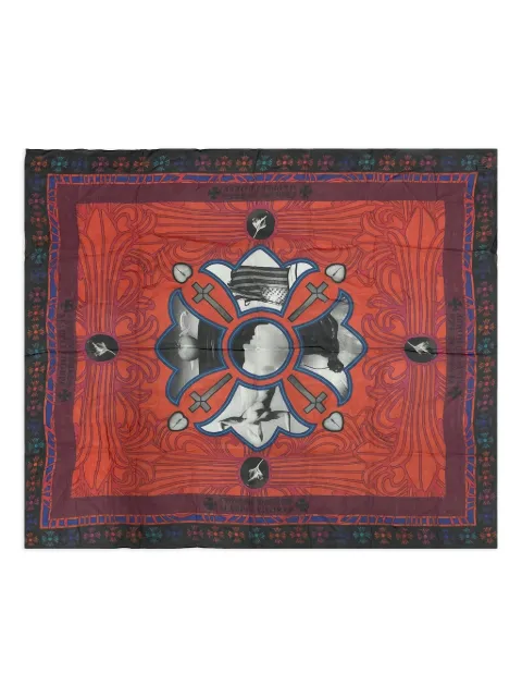 Chrome Hearts cross-motif silk scarf