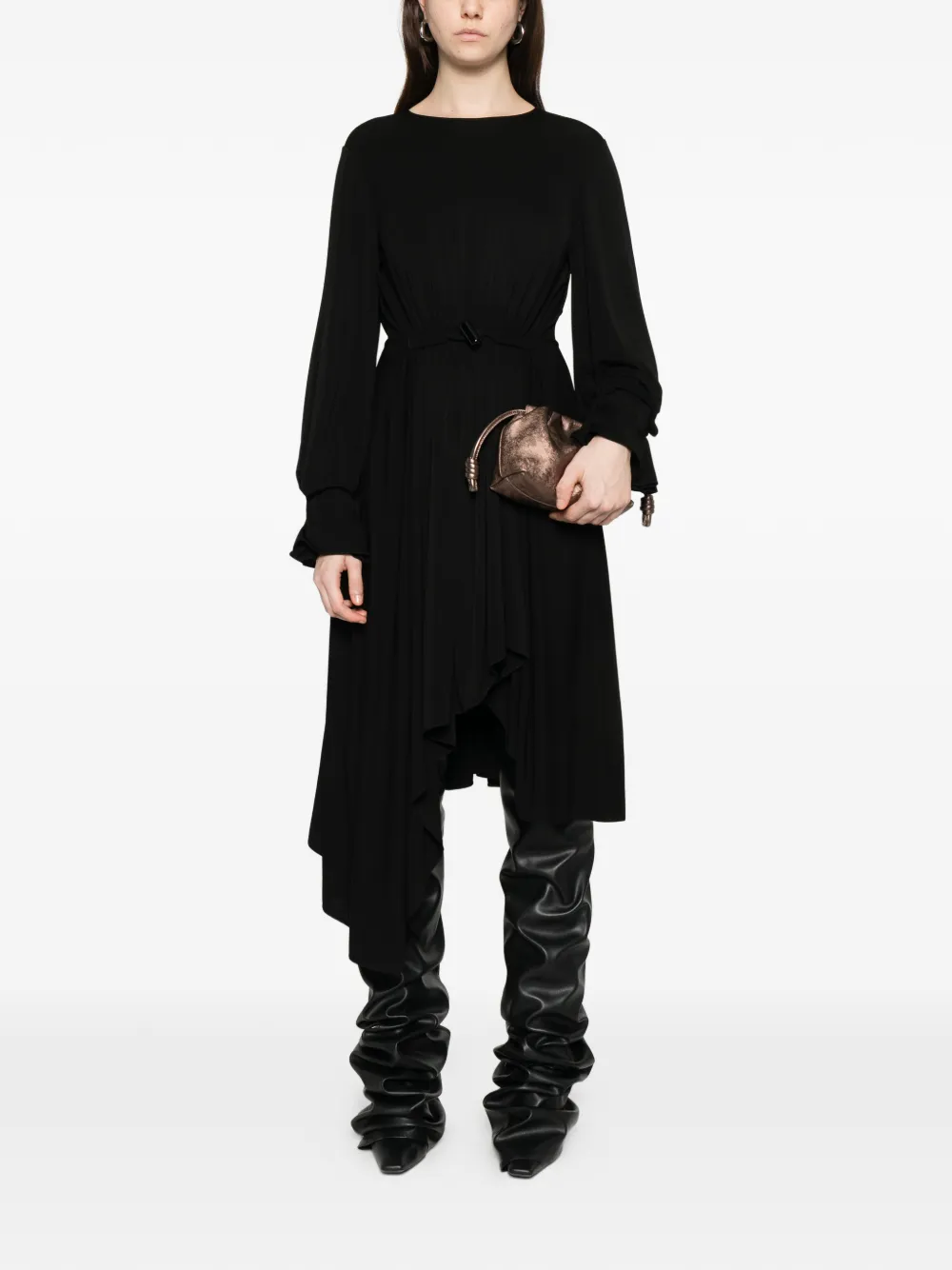 LOEWE Asymmetrische jurk Zwart