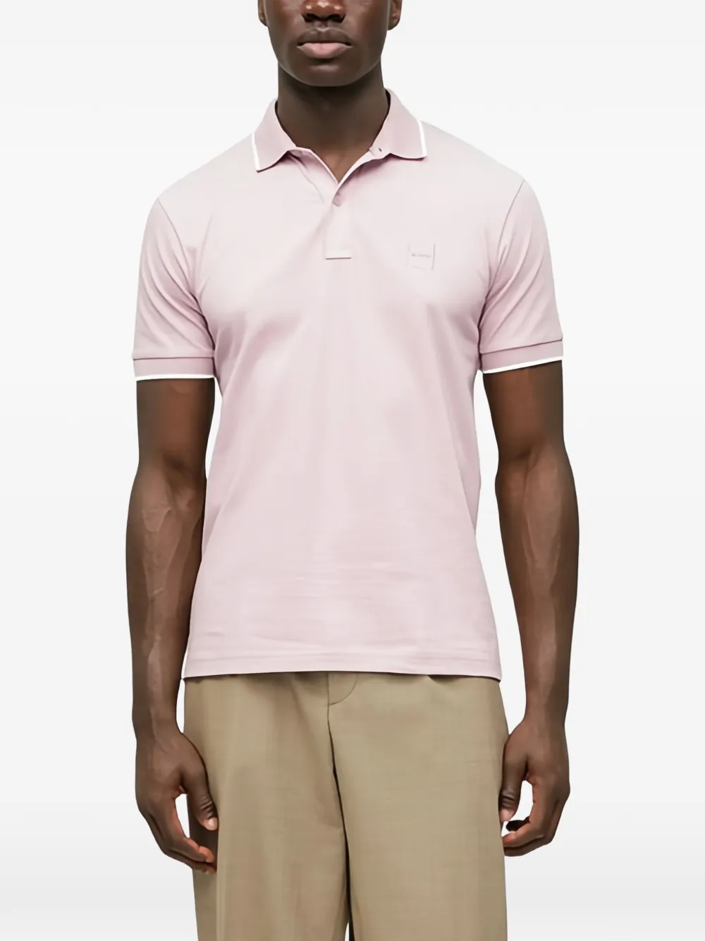 BOSS Poloshirt met korte mouwen Roze