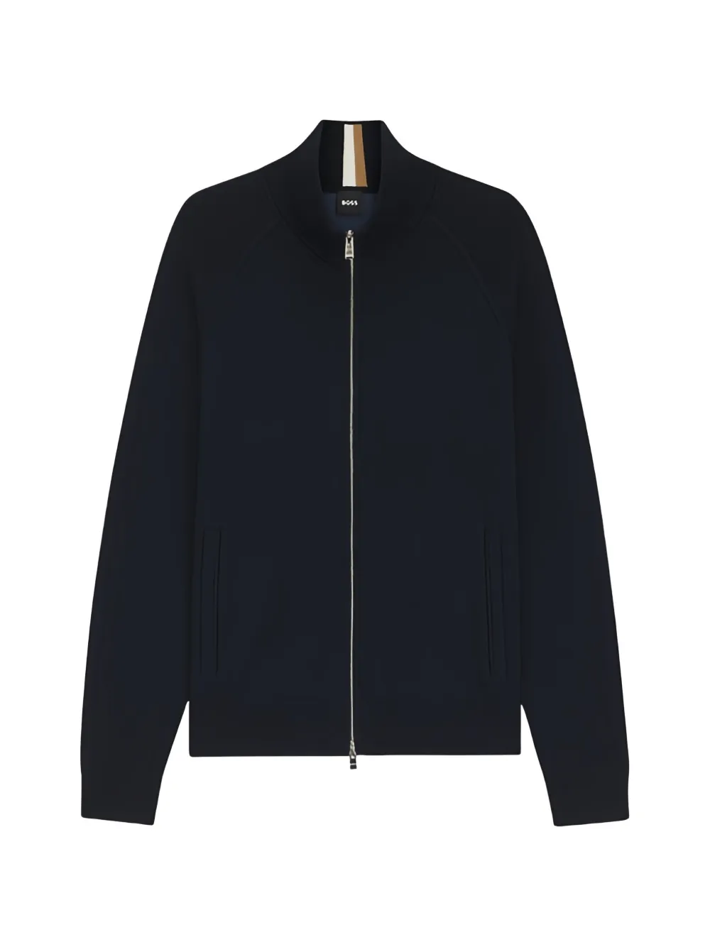 BOSS zip-up cotton cardigan - Blue