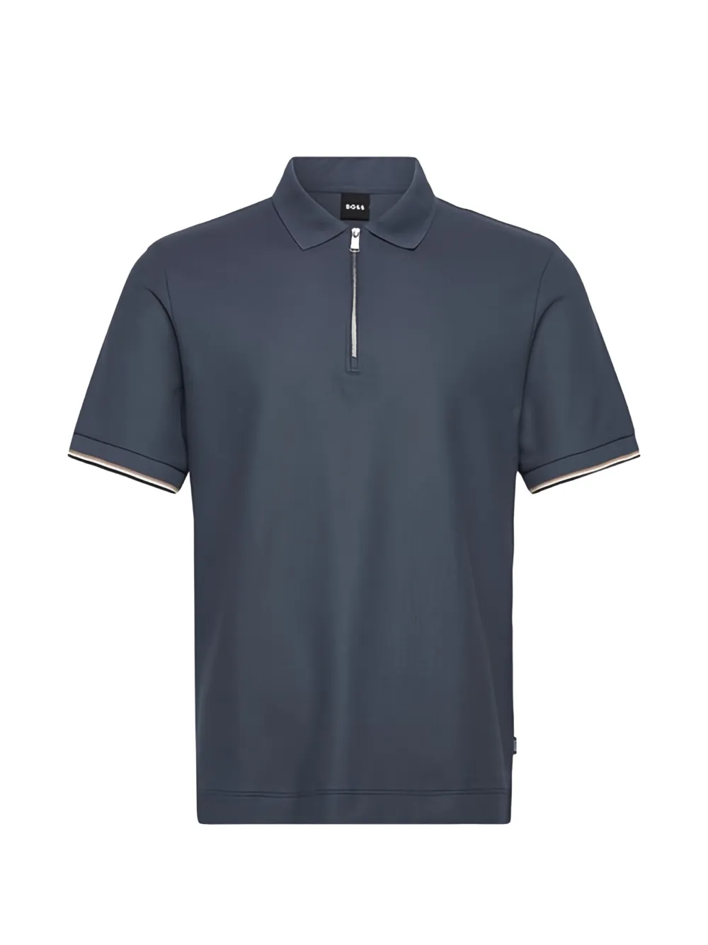 BOSS half-zip polo shirt – Blue