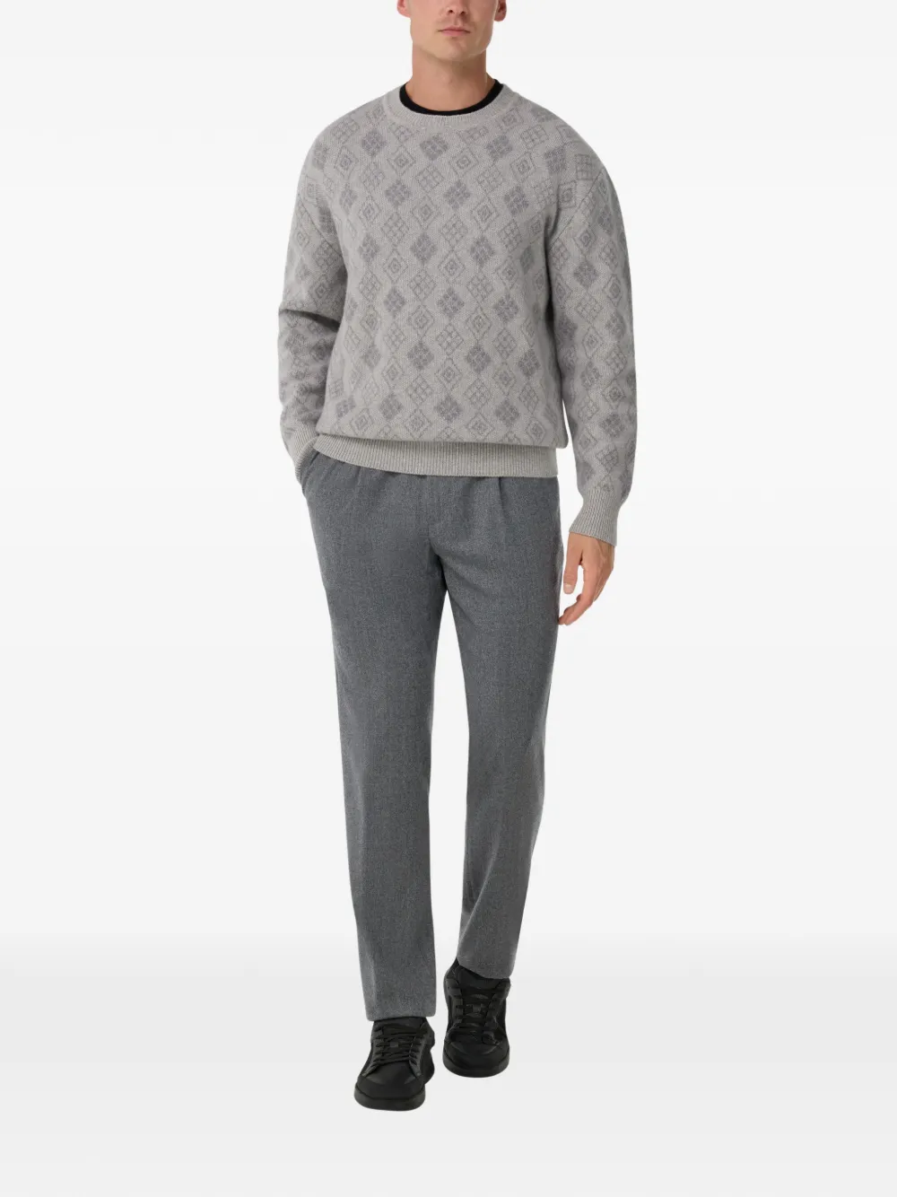 Boggi Milano City drawstring flannel trousers | Chinos | Image 2