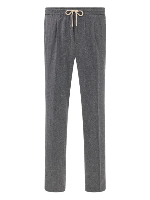 Boggi Milano City drawstring flannel trousers