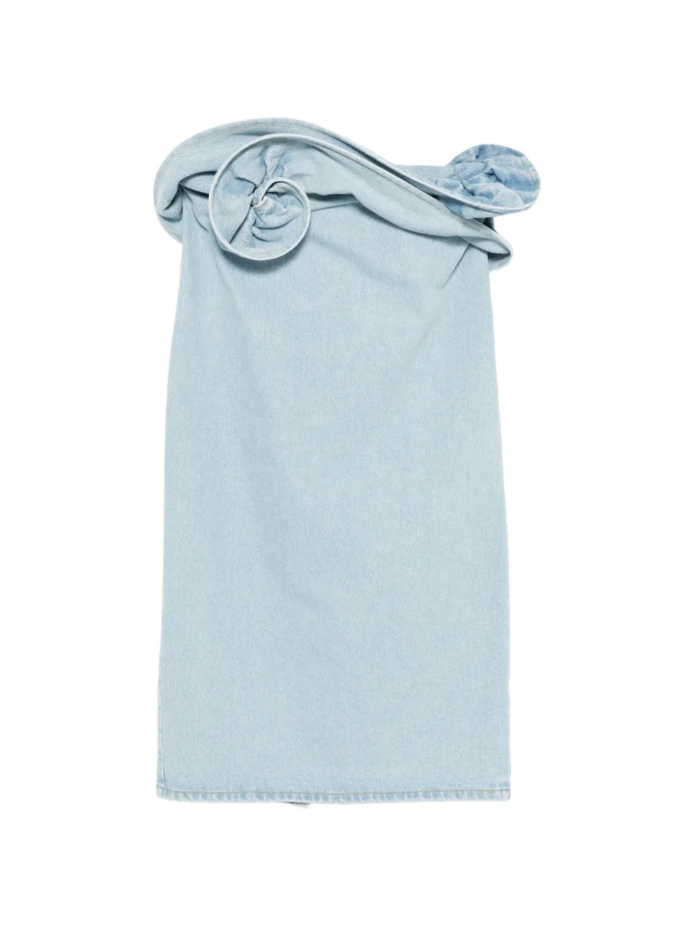 Magda Butrym rose-detail midi skirt - Blu