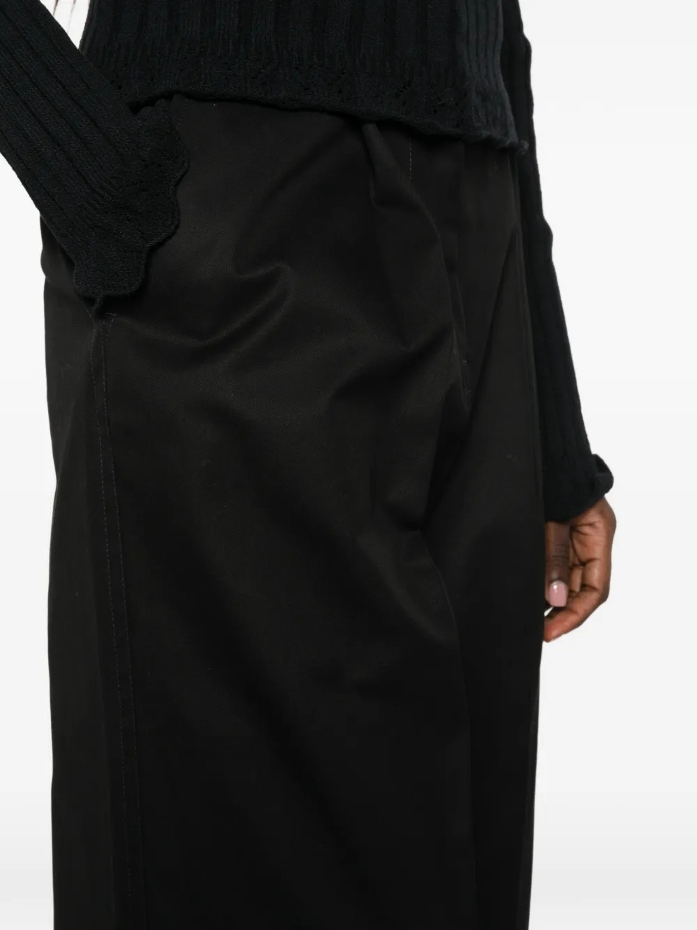Balenciaga High waist broek met ceintuur Zwart