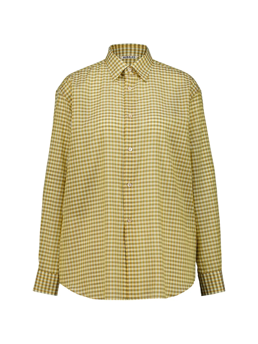 Auralee checked cotton shirt - Gelb
