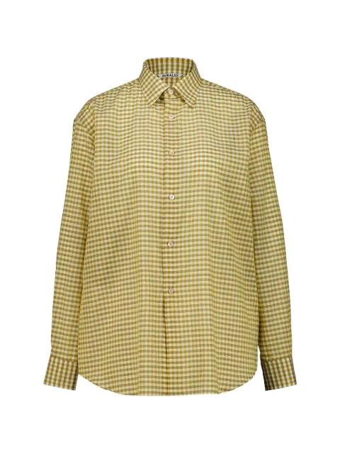 Auralee checked cotton shirt